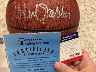 Kareem Abdul Jabbar signed basketball
