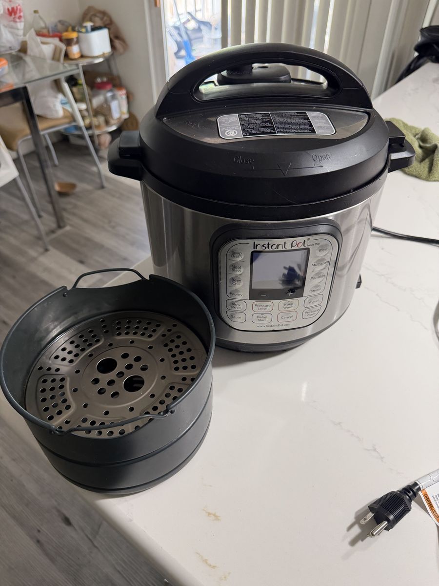 Instant Pot Nova Plus Pressure Cooker with Insert Basket Stainless Steel