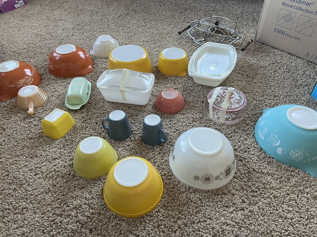 pyrex autumn harvest towne country butterfly gold bowls bowl