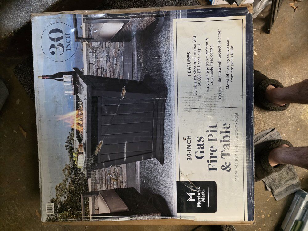 30" Fire pit and table