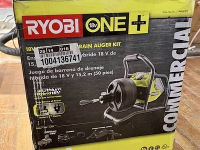 Ryobi One 18V HYBRID 50 ft. DRAIN AUGER Kit