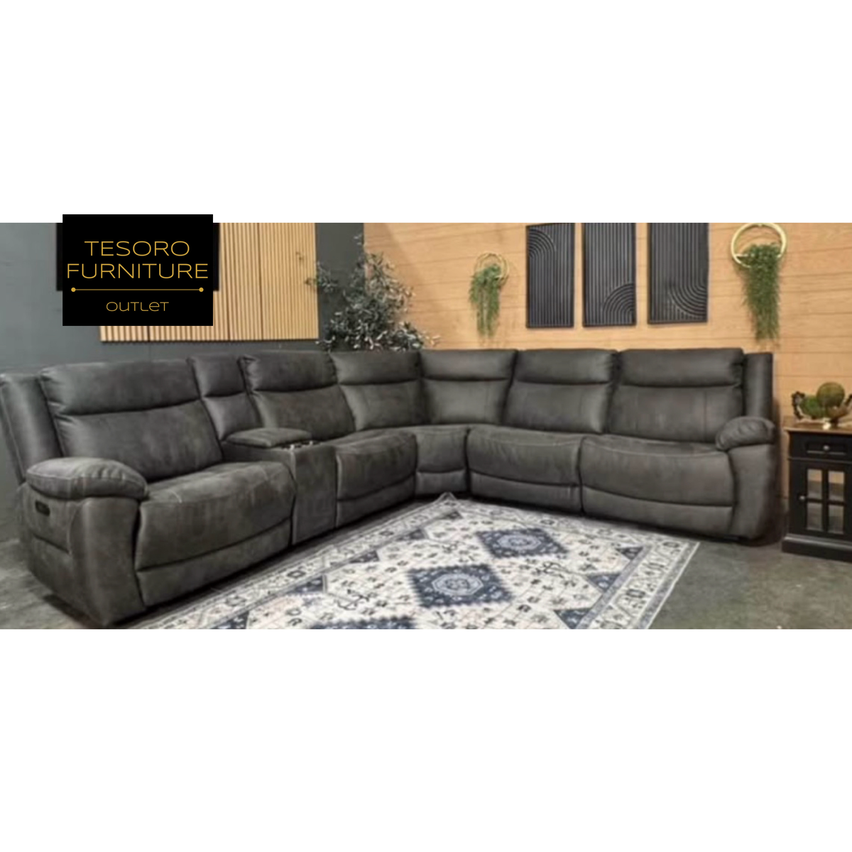 ZACHARY UPHOLSTERY RECLINER SECTIONAL WE OFFER DELIVERY