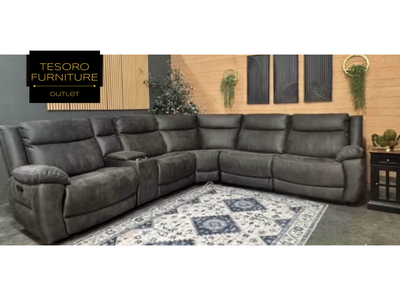 ZACHARY UPHOLSTERY RECLINER SECTIONAL WE OFFER DELIVERY