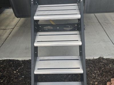 Lippert SolidStep RV Entry Steps - 4 Step Aluminum Fold Down Stairs
