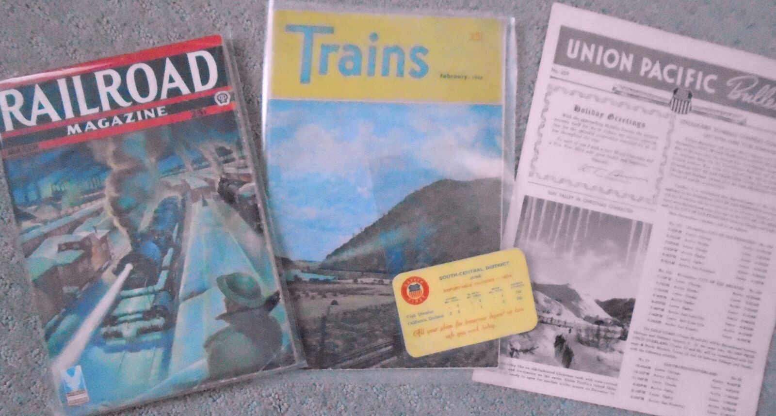 Four Train/Railway vintage items for one price