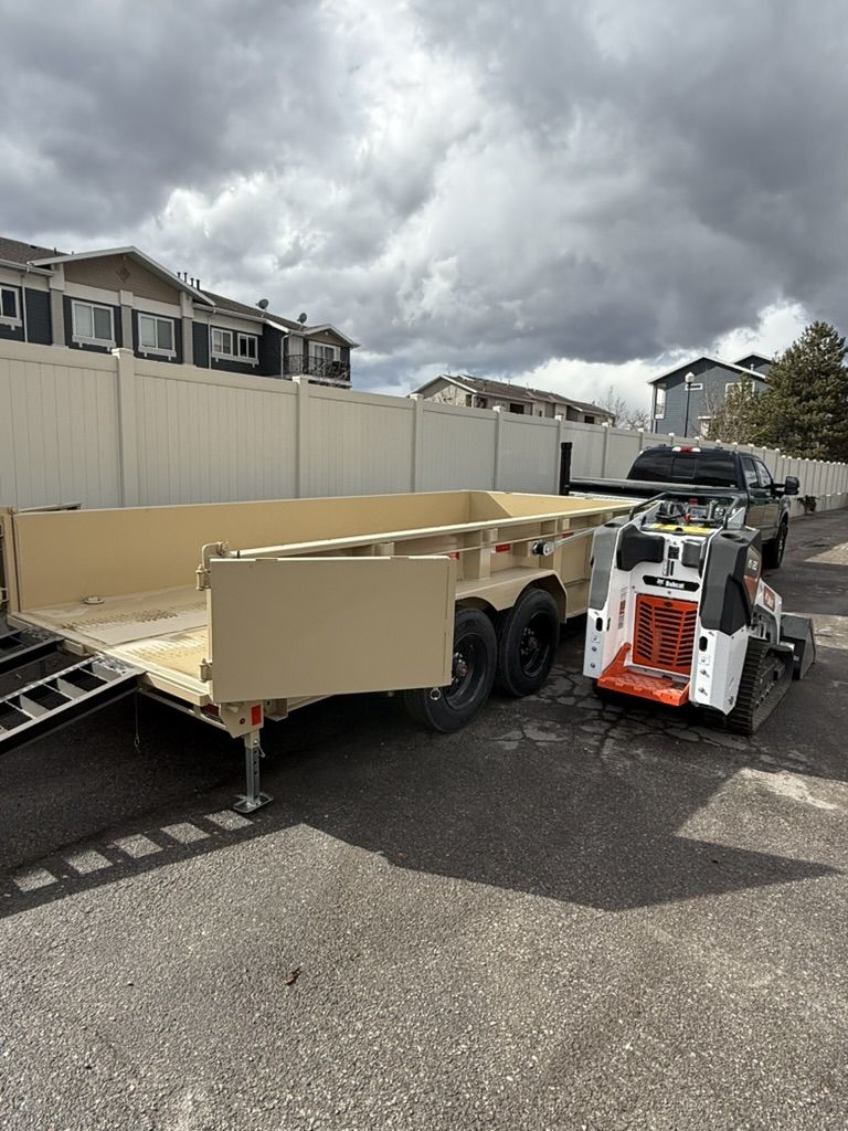Mini Skid Steer + Dump Trailer Rental - Bobcat MT120 Combo
