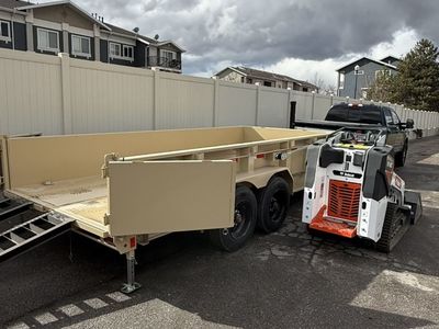 Mini Skid Steer + Dump Trailer Rental - Bobcat MT120 Combo