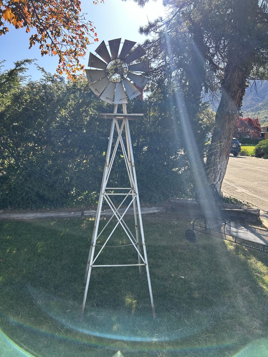 Vintage Windmill, Bench, Lounge Chair