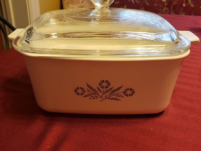 Classic Vintage Corning Ware Rectangle Dish with Glass Lid