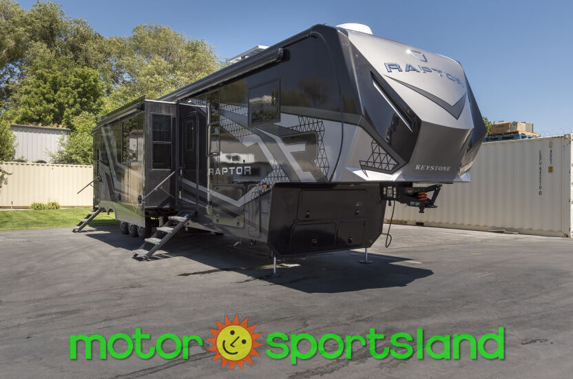 2026 Keystone Raptor 433 Toy Hauler Garage Rear Living Room U-Shaped Dinette