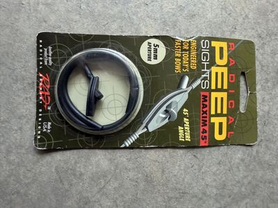 RADICAL ARCHERY DESIGNS Maxim 45 Peep Sight - 5mm Aperture, 45° Angle, Made in USA