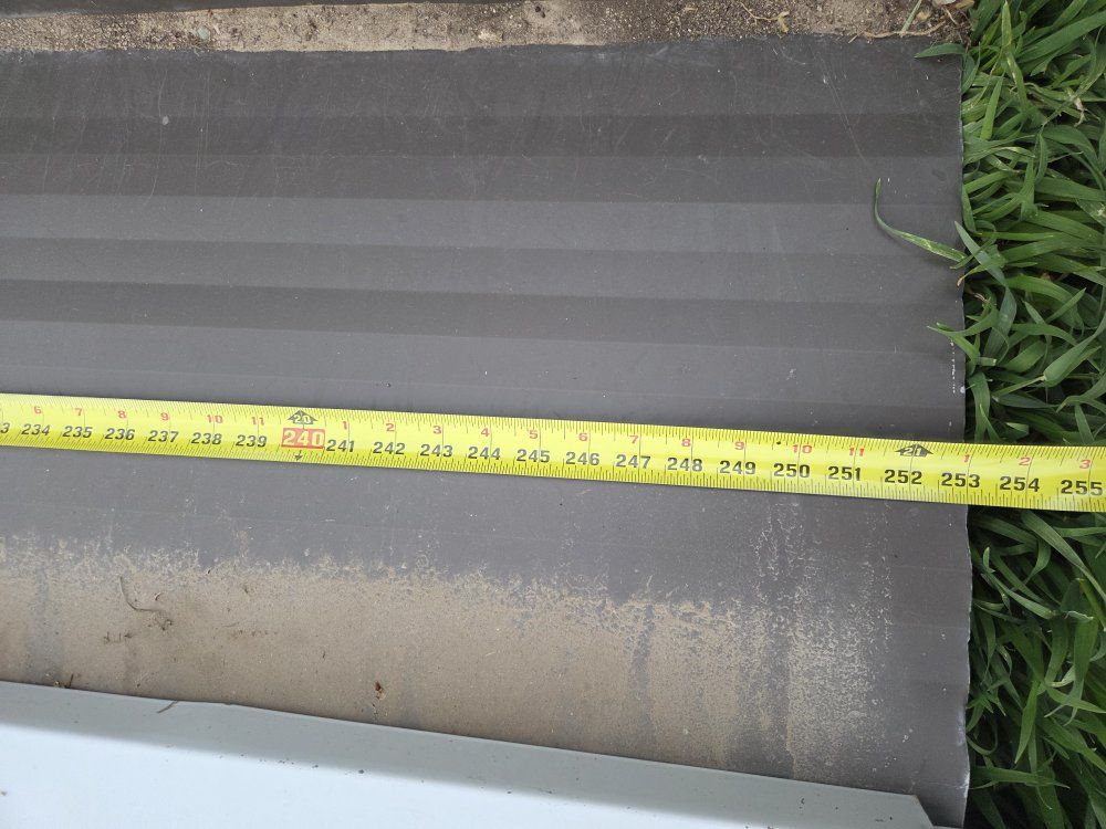 Used Brown roof metal.