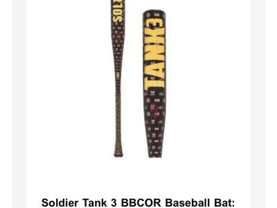 Soldier Tank 3 BBCOR Baseball Bat 33" 30 oz. (BB27TANK3)