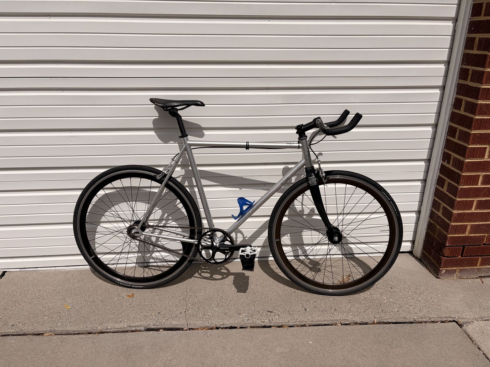 State Bicycle Co. Fixed Gear / Single Speed Road Bike Silver