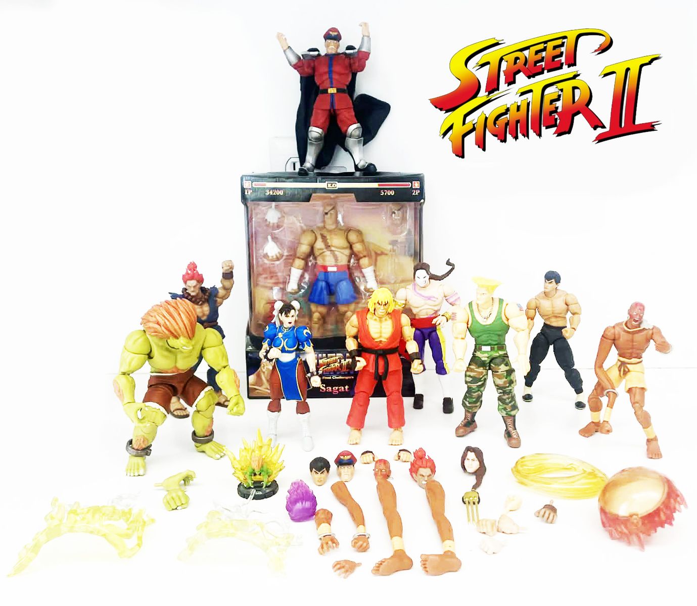 Street Fighter 2 Action Figure Lot