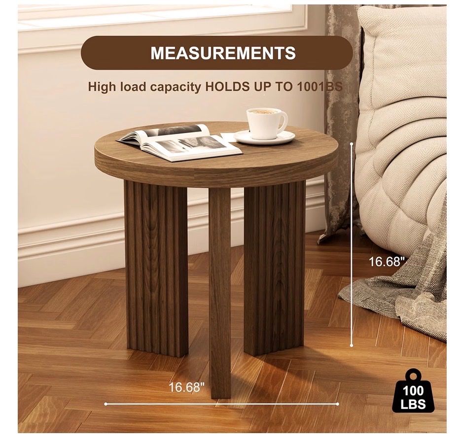 Brand new round side table