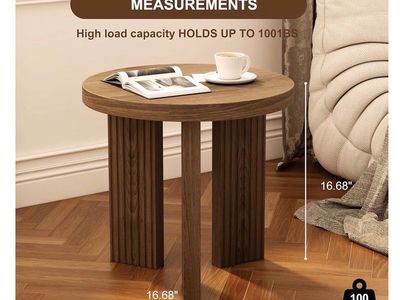 Brand new round side table