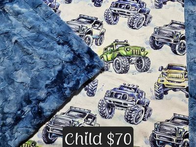 Monster truck Minky blanket