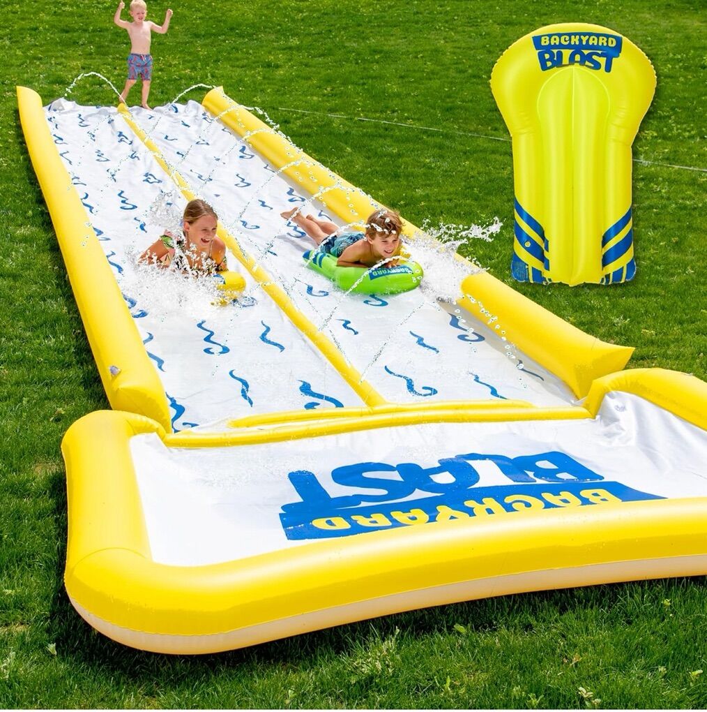Backyard Blast 30' Slip & Slide bumpers and Splash