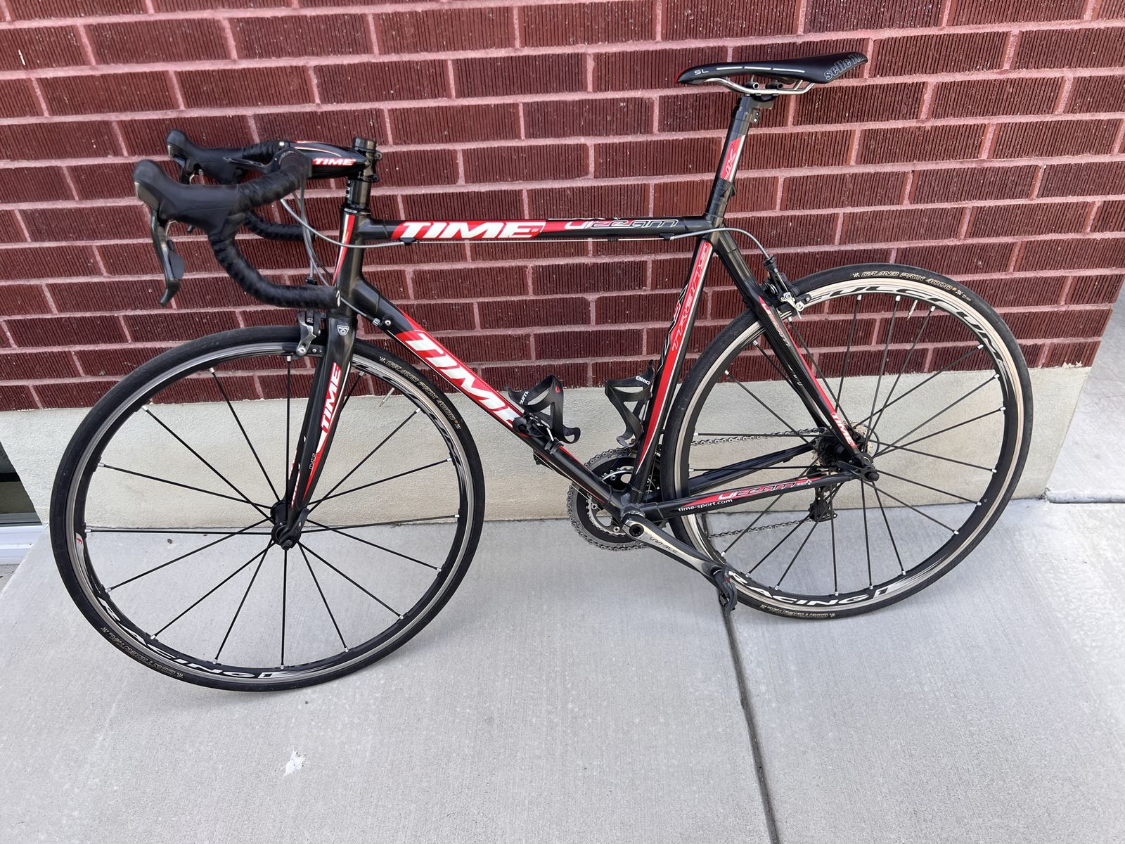 TIME Ulteam VXRS Road Bike - Black/Red Carbon Frame, Excellent Condition