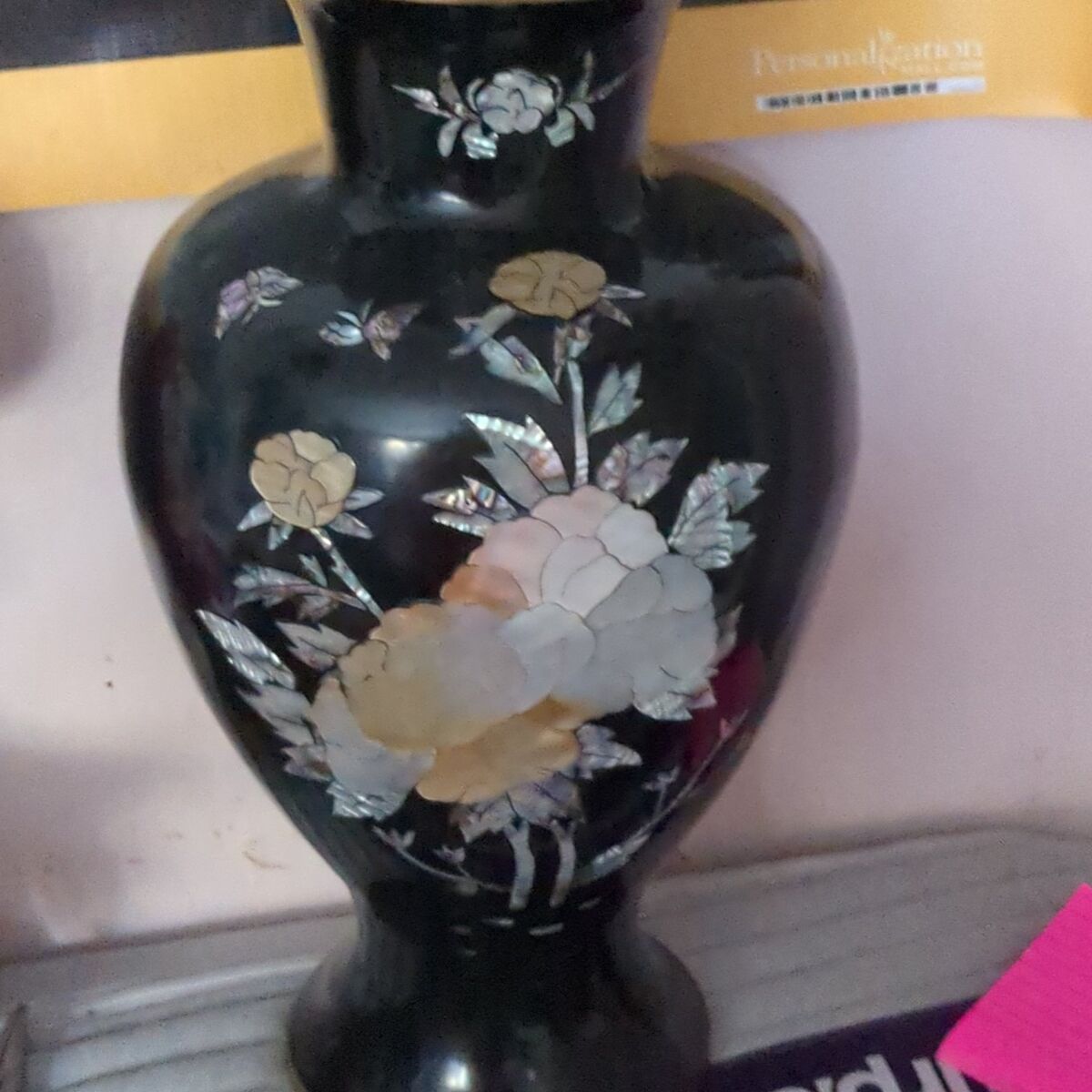 mother of pearl flower vase