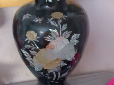 mother of pearl flower vase