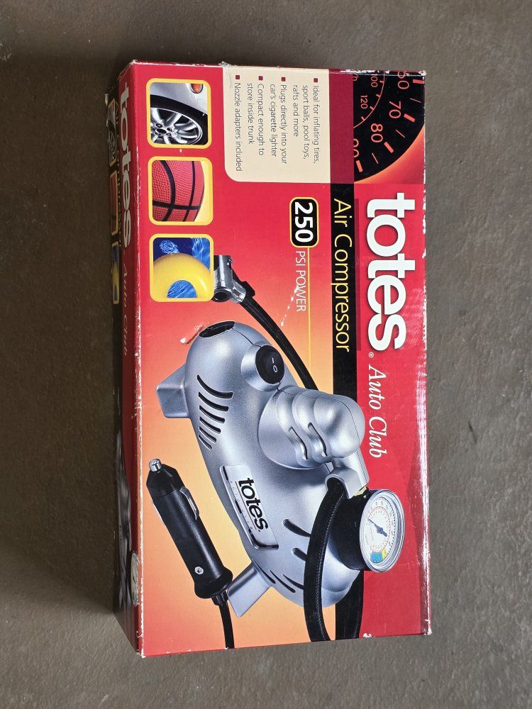 Totes Auto Club 250 PSI Air Compressor with Cigarette Lighter Plug