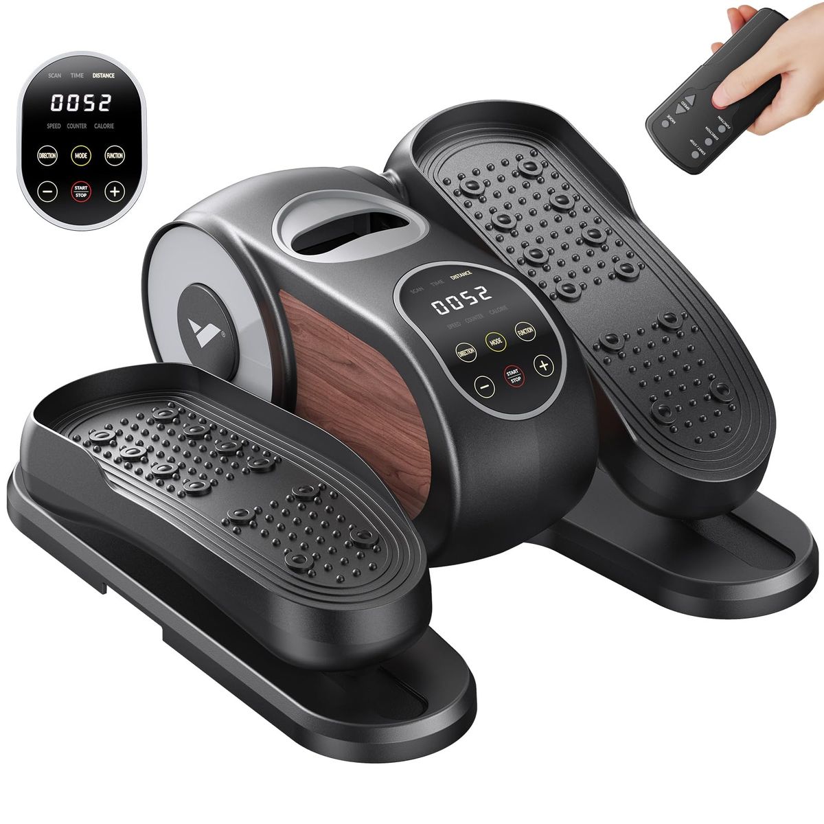 Compact Under Desk Elliptical with Remote, 12-Speed Adjustment, Quiet Motor - Fitness, Home Office