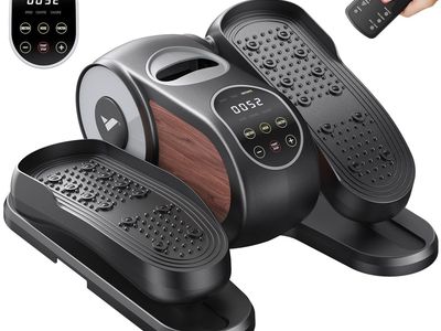 Compact Under Desk Elliptical with Remote, 12-Speed Adjustment, Quiet Motor - Fitness, Home Office
