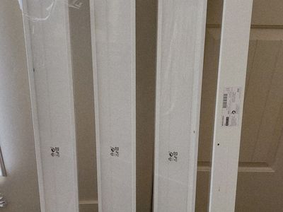 4 New IKEA Mossland white Shelves, "