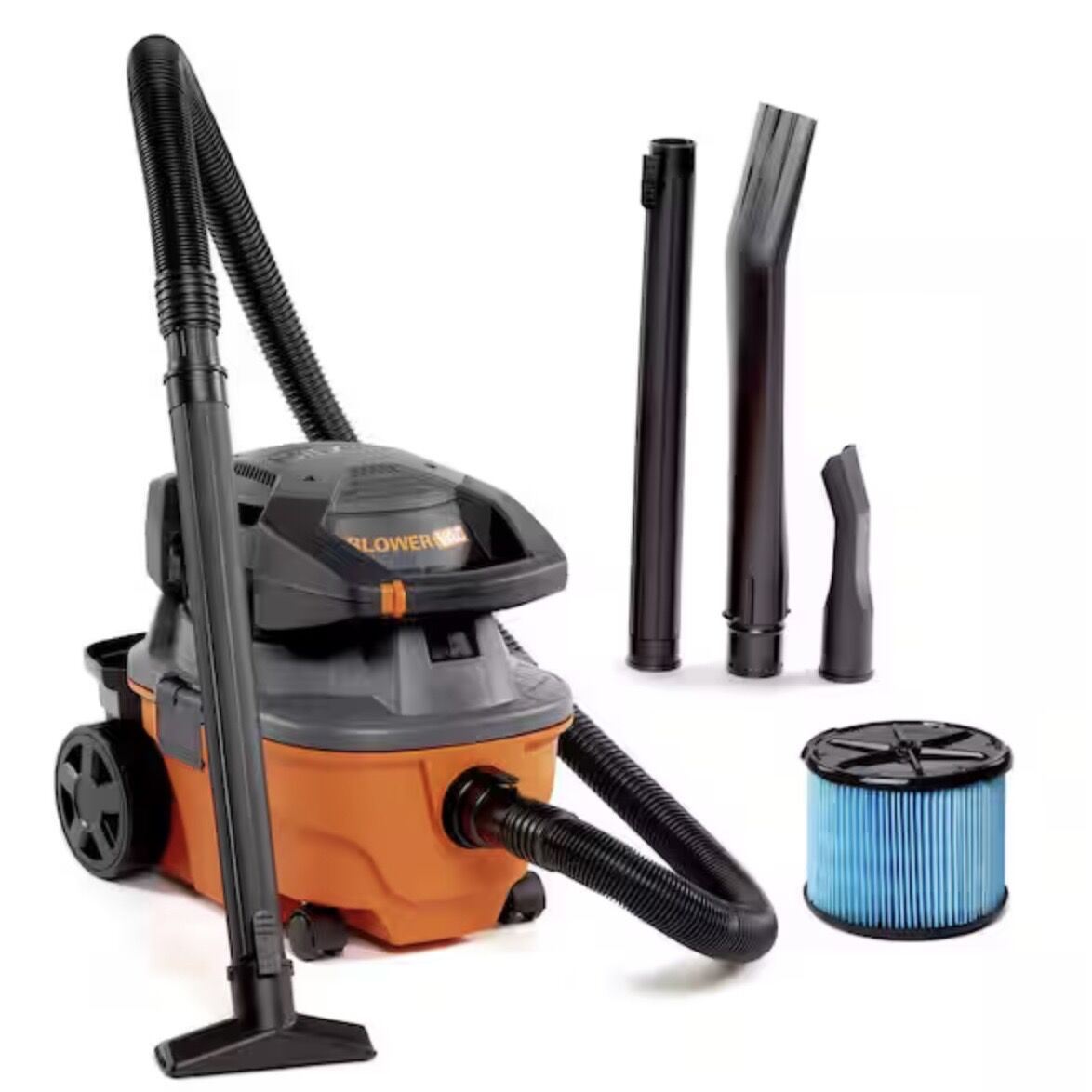 RIDGID 4 Gal. 6.0 Peak HP Shop Vacuum WD4080 Wet Dry Vac with Detachable Blower, Fine Dust Filter, Hose and Accessories