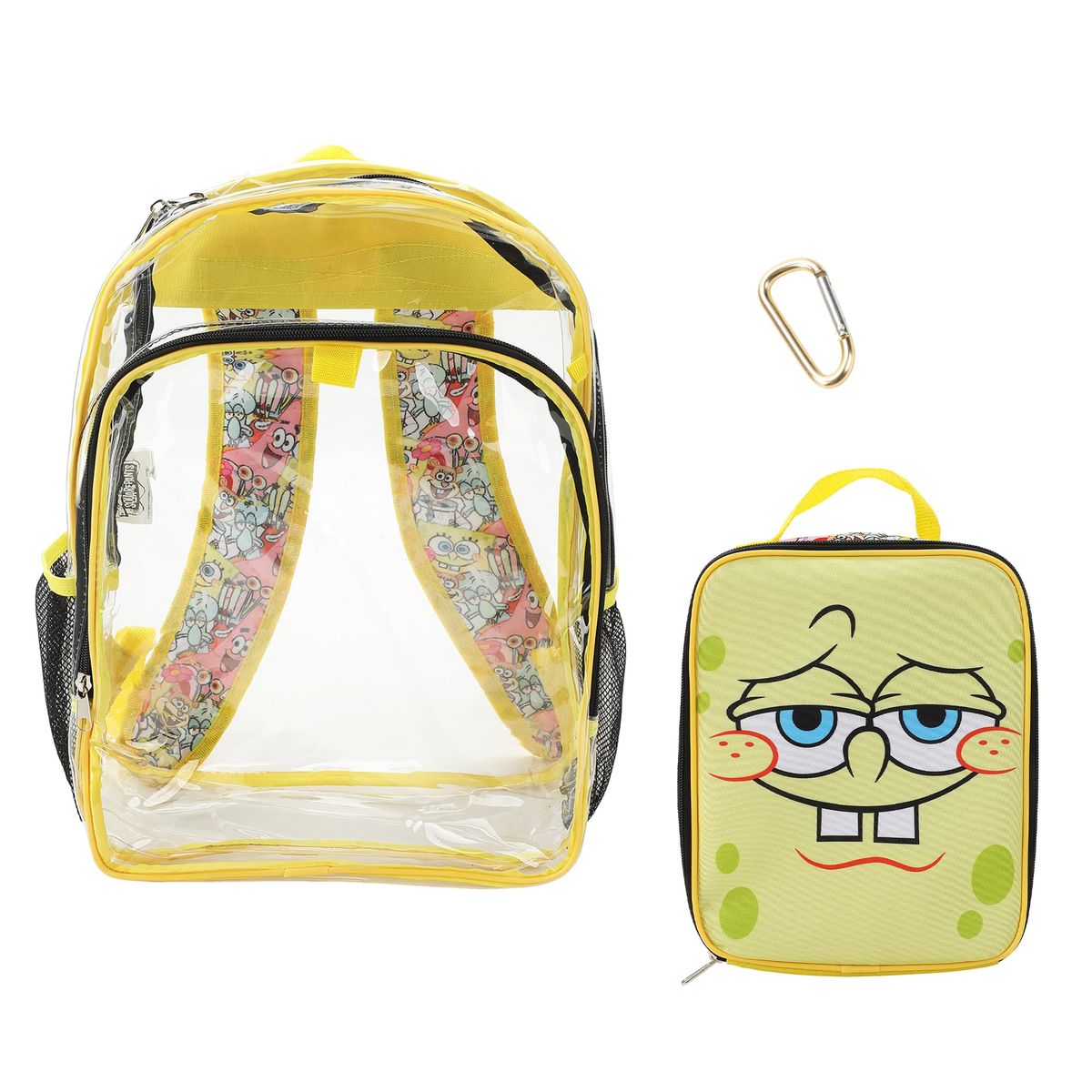 NEW Character Print 16" Clear Backpack & Lunch Kit 