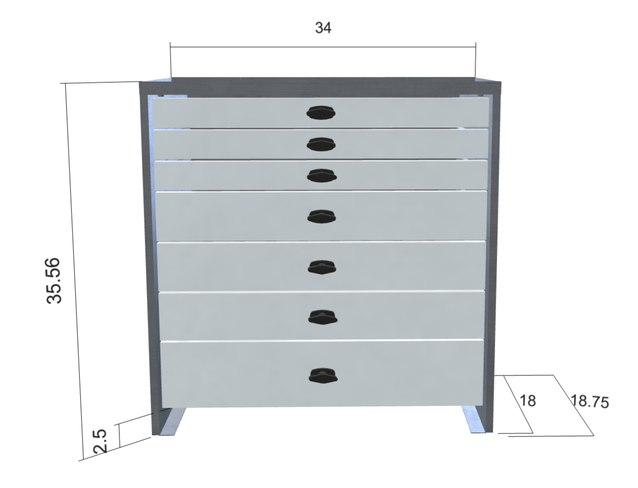 Heavy Duty Aluminum Drawer Package PN 13716A
