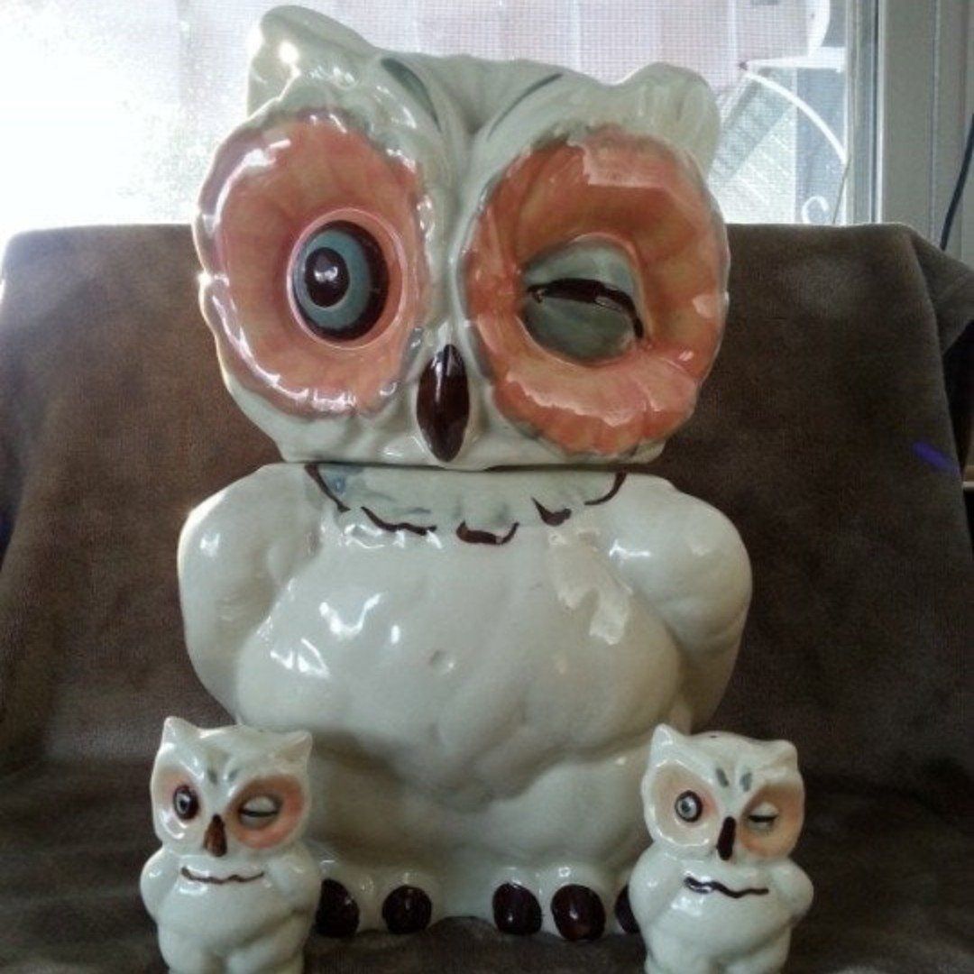 Vintage Shawnee Pottery Winking Owl