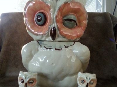 Vintage Shawnee Pottery Winking Owl