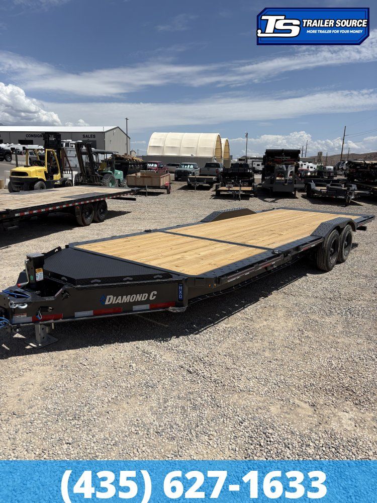 8.5x24 Diamond C HXD 208 Wide Body w/ Drive Over Fenders Tilt Trailer - 18K GVWR - ABS Brakes