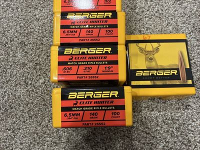 Berger 6.5mm 140 grain elite hunter