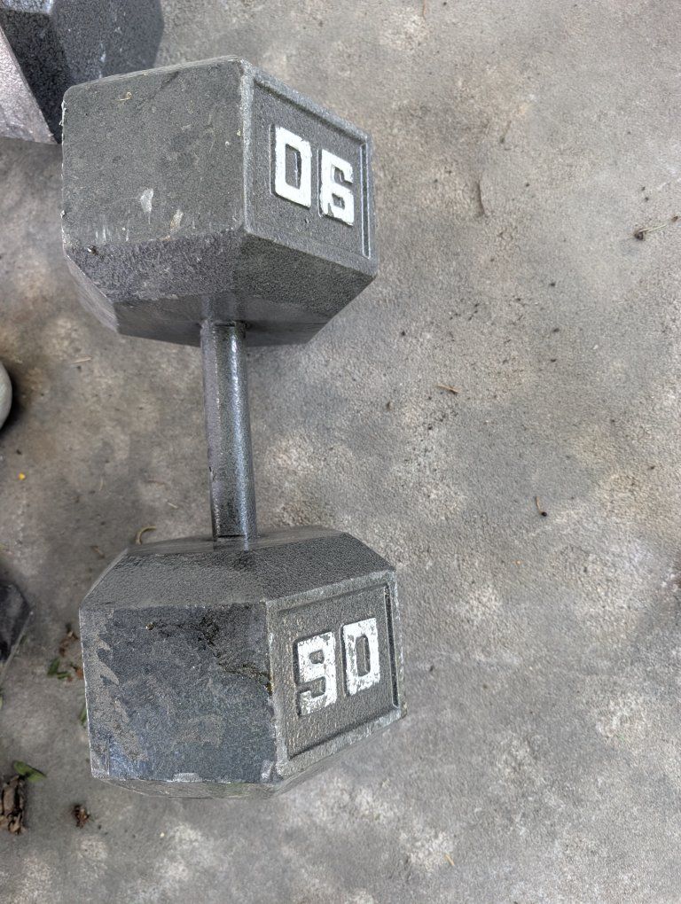 Used Hex Dumbbells - 65lb, 70lb, 80lb, 90lb Pairs - Strength Training Weights