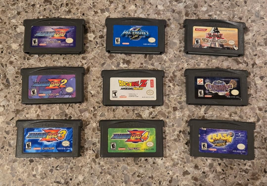 Nintendo Gameboy Advance game bundle including Metroid Fusion! trades considered!