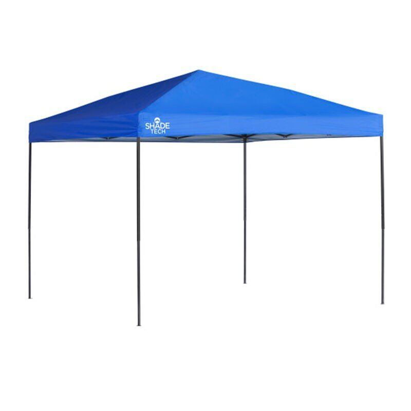 Blue 10x10 Pop-Up Shade Canopy) featuring a dark, textured "hammered" finish and secure bolt assembly