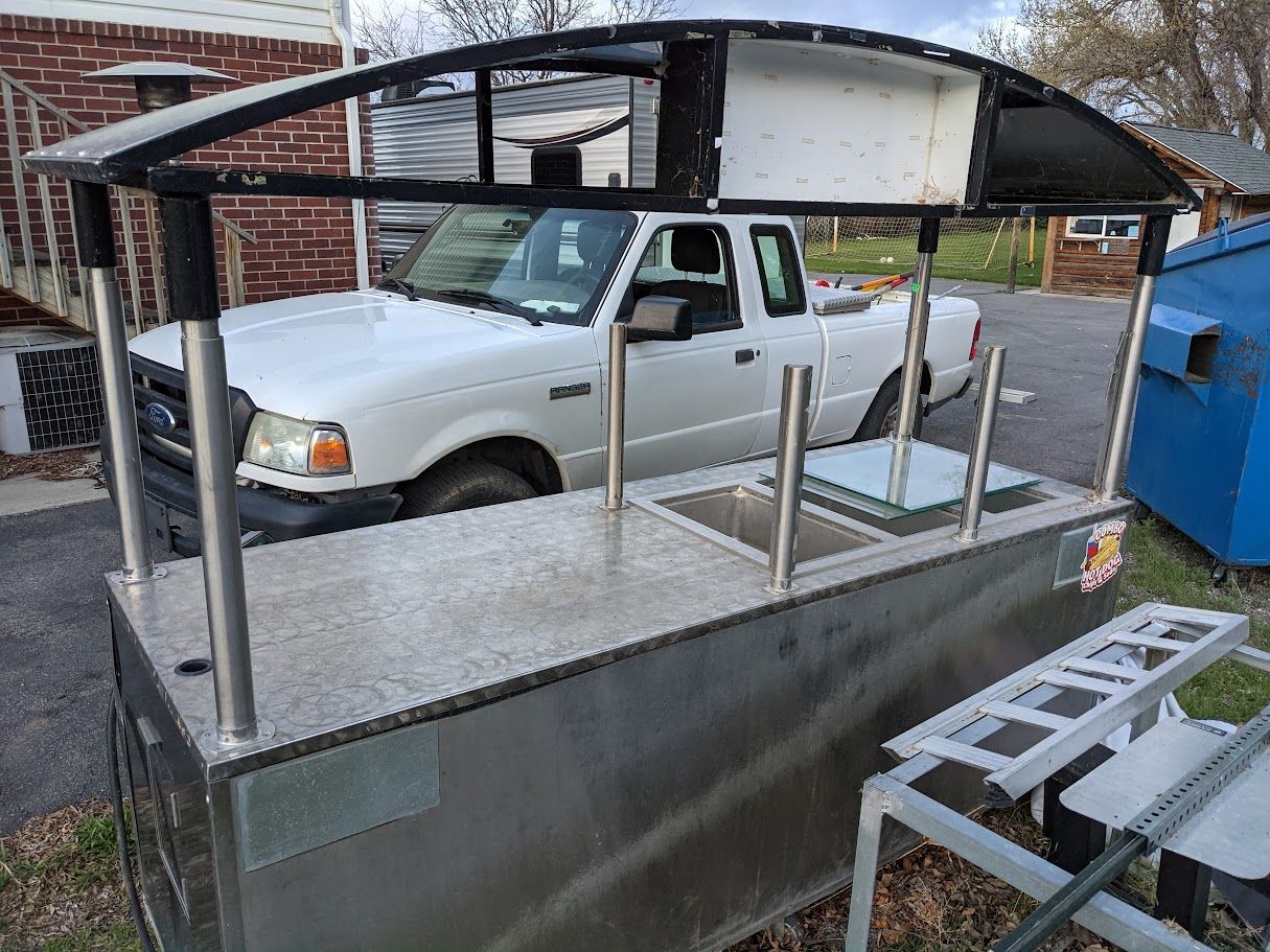 Concession Stand - Stainless steel with glass barriers