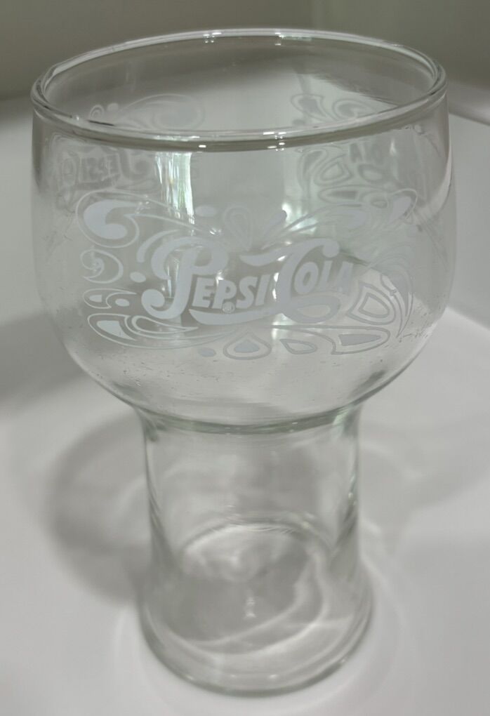 Vintage Pepsi-Cola 1970’s Pedestal Glass