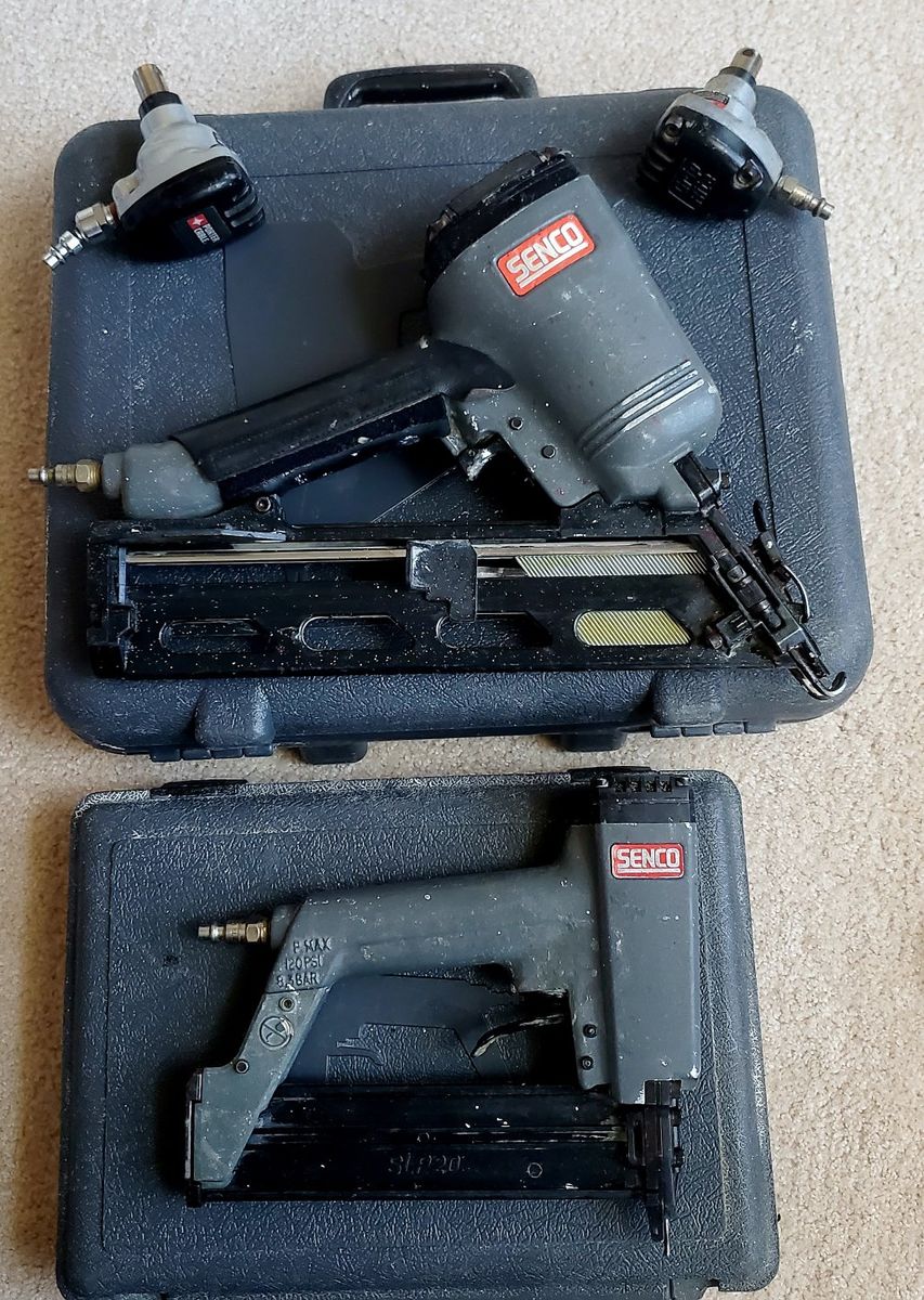 SENCO Pneumatic Finish Nailer & Brad Nailer Kit + 2 Palm Nailers