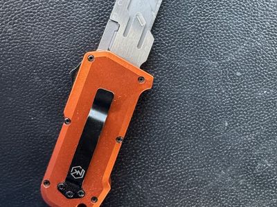 NK Orange Utility Knife Box Cutter with Clip, Compact & Durable