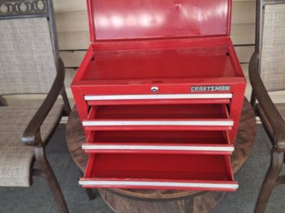 Craftsman Red Steel Top Chest Toolbox with Drawers