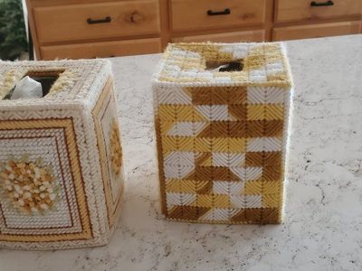 Handmade Plastic Canvas Tissue Box Covers