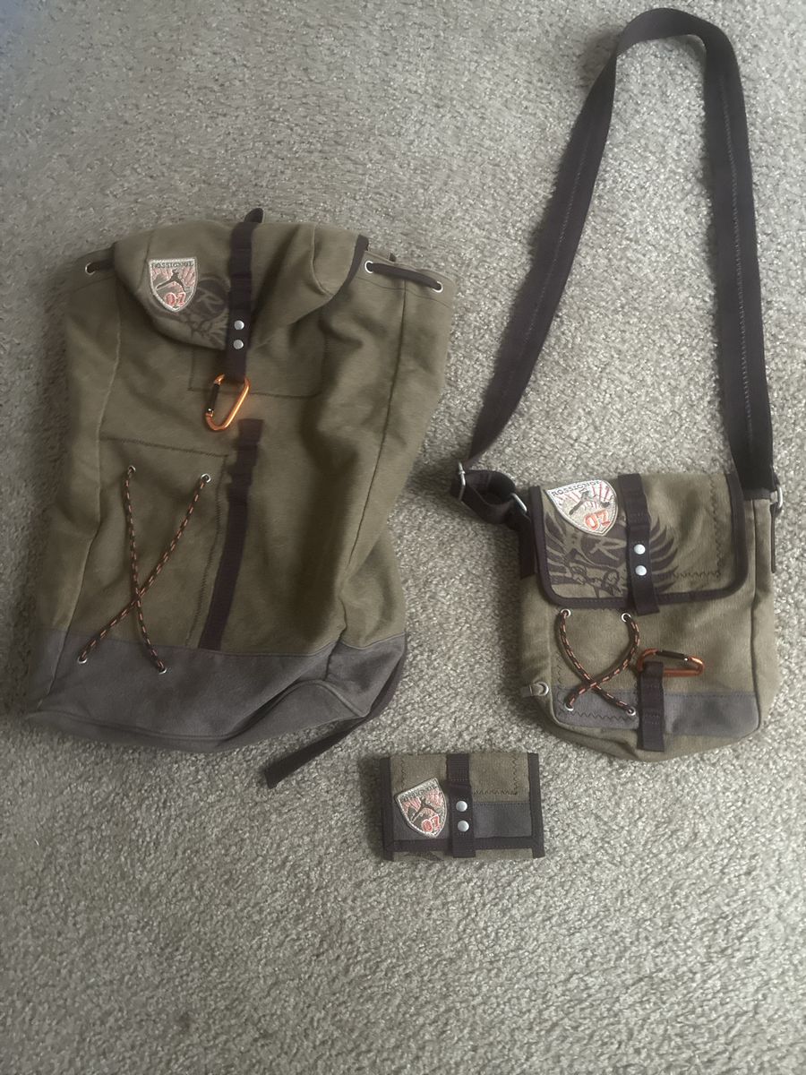 Rossignol 3-Piece Matching Bag Set - Backpack, Crossbody Bag, & Wallet