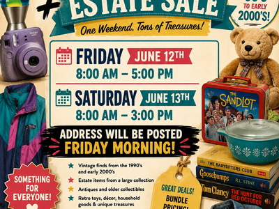 Estate Sale Meets Yard Sale – Vintage Treasures Galore!