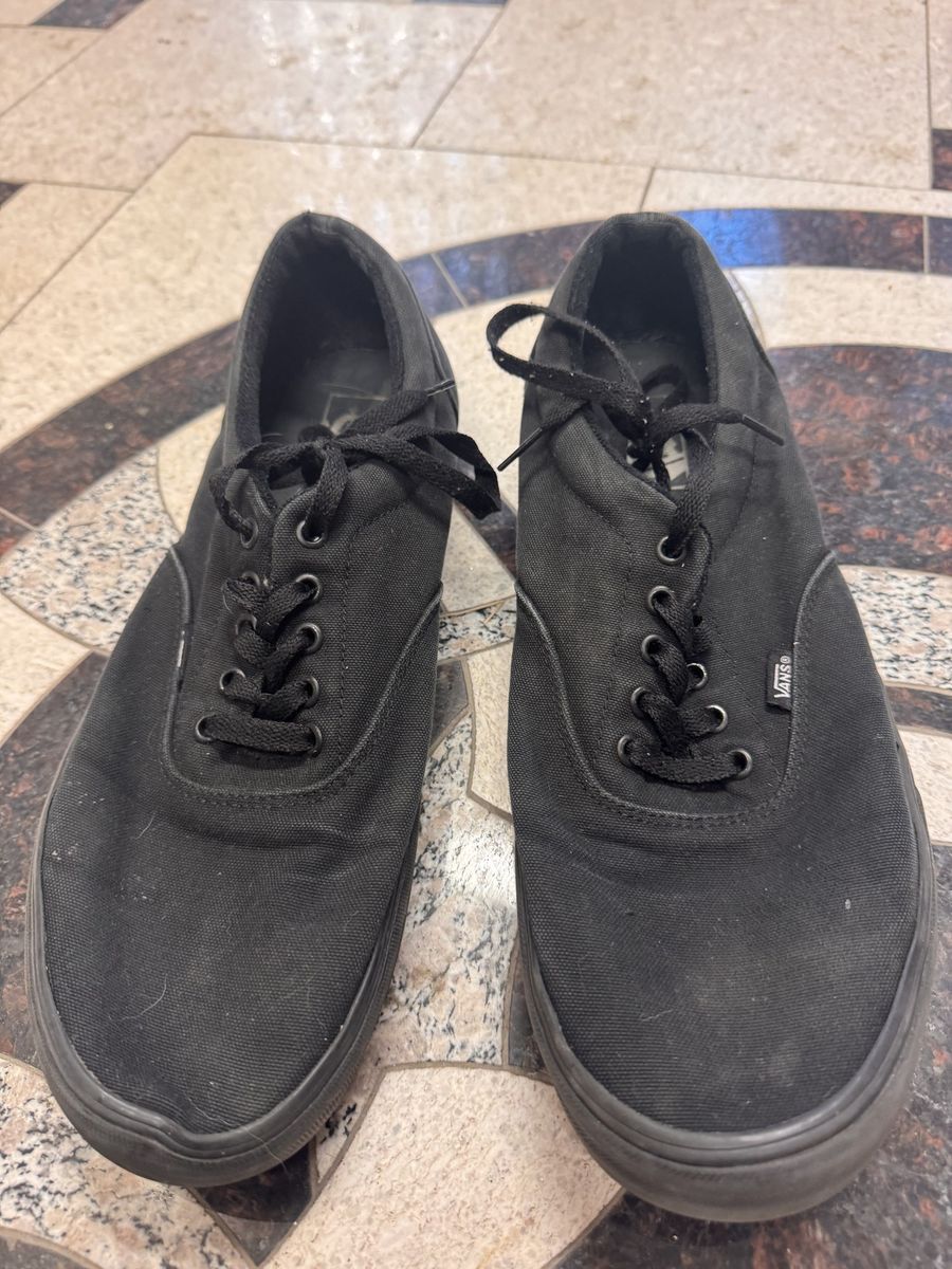 Vans Authentic Black Canvas Shoes - Men's Size 14