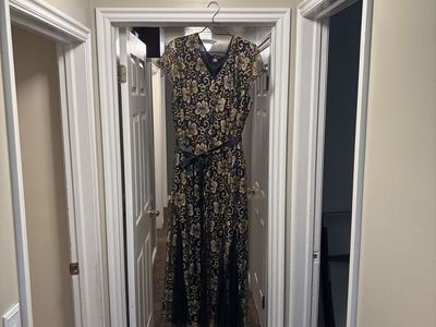 Formal Black and Gold Plus Size Dress - Size 3X